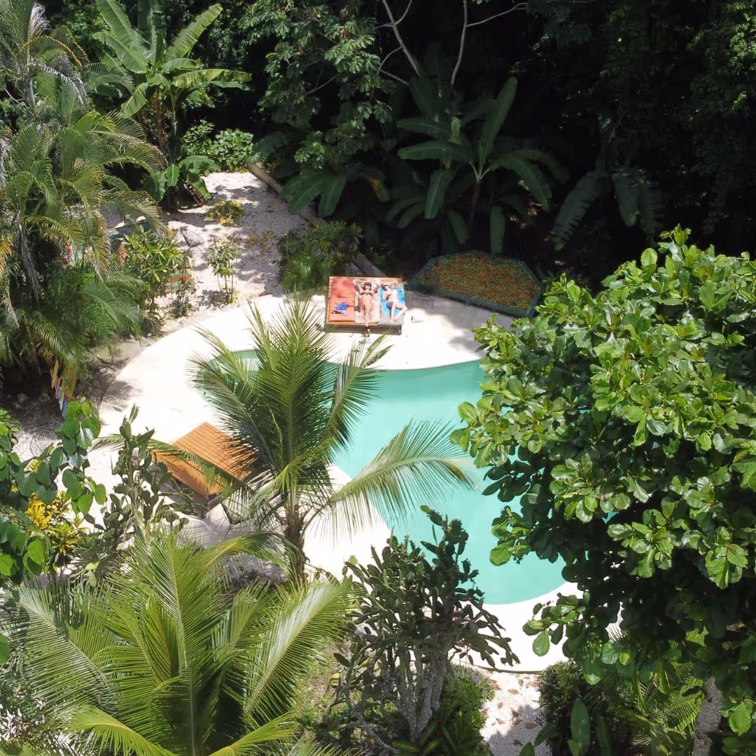 A view of the pool in Costa Rica for The Leap gap year adventurers