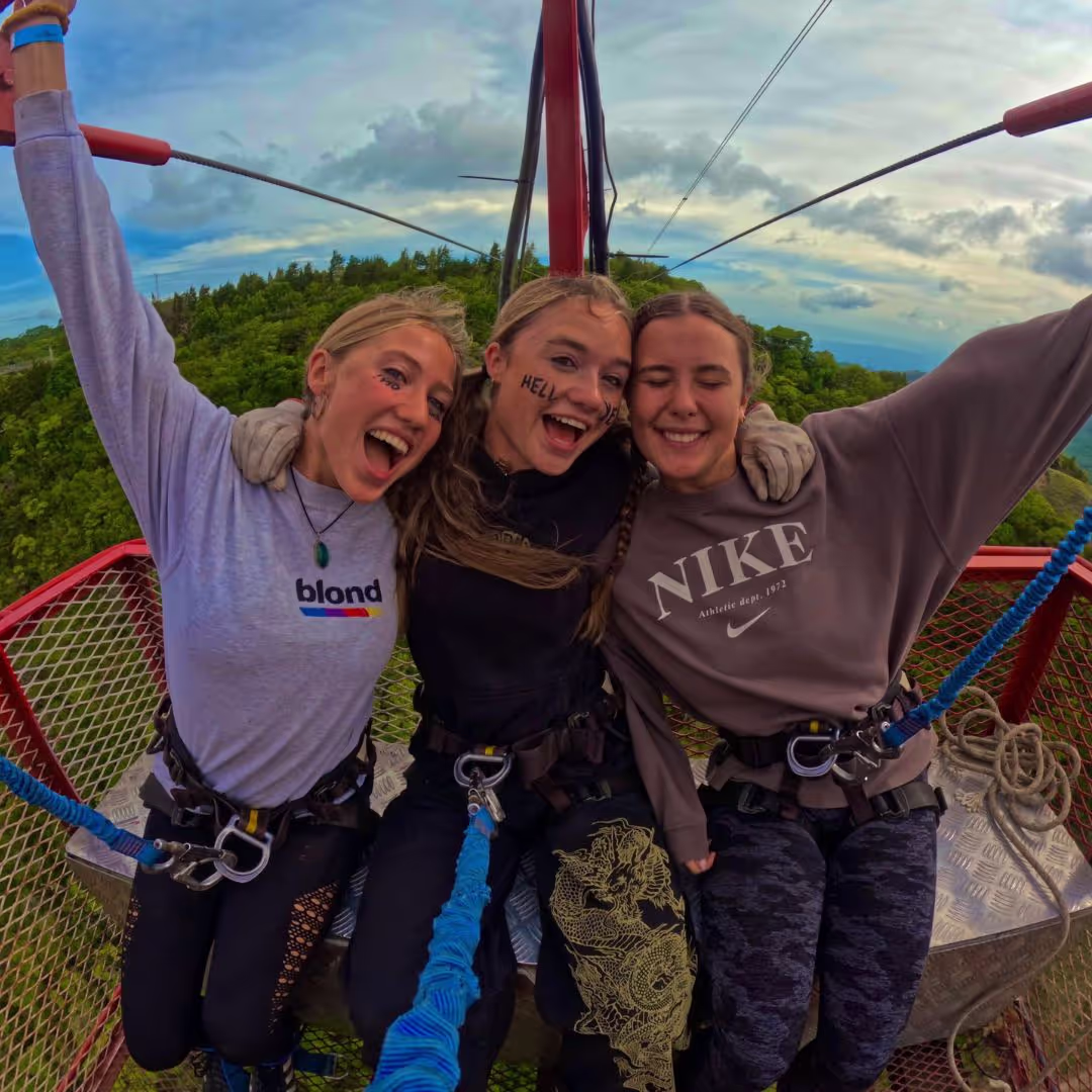 Group of girls on The Leap Gap Year adventure in Costa Rica about to go on a zip wire