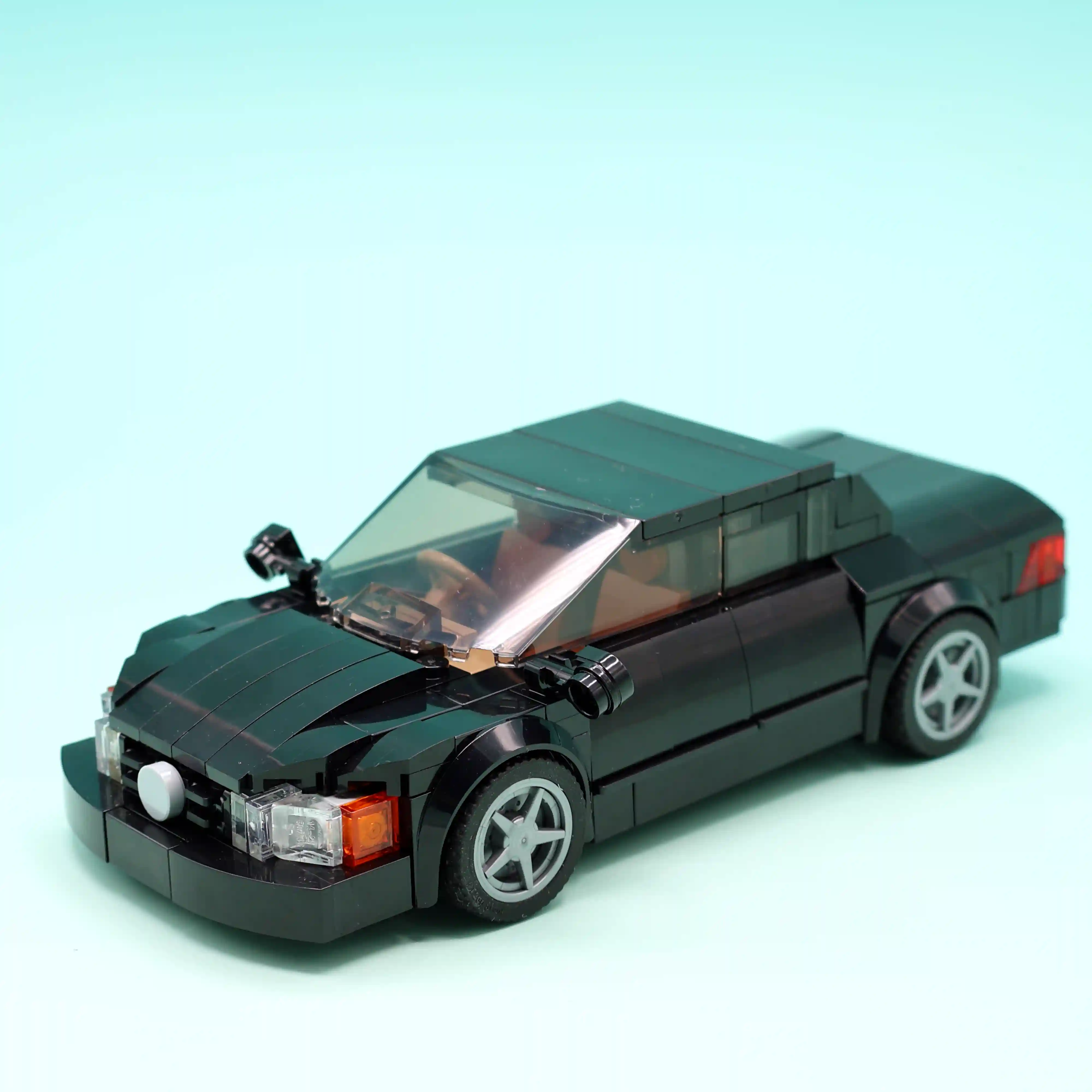 Ben has created a 1:20 scale model of a 1999 Black Toyota Camry in LEGO.