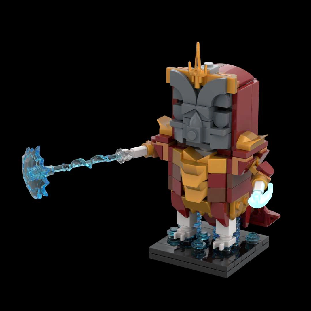 Ben Brickson created a skyrim dragon priest figure in the LEGO Brickheads style