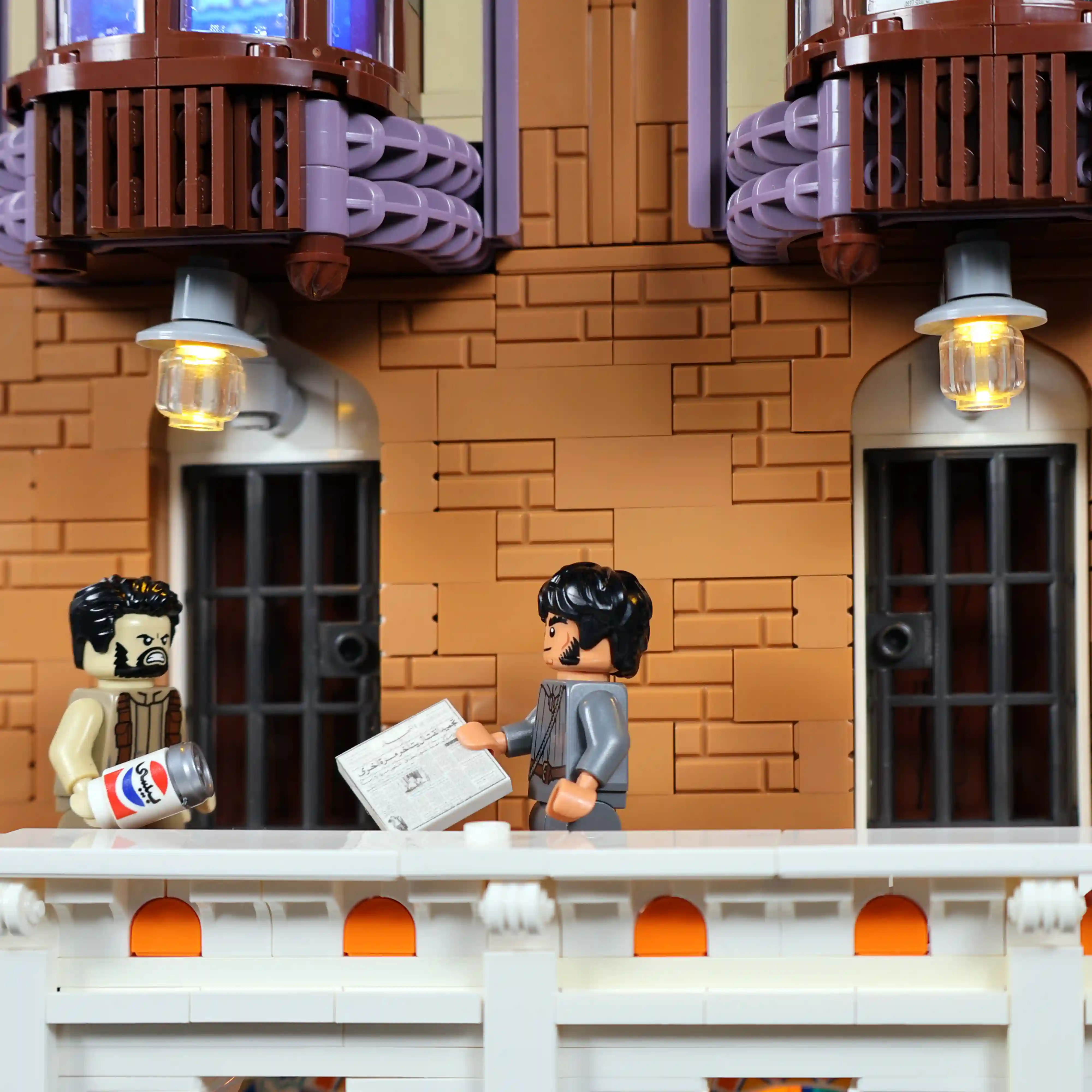 A series of middle eastern buildings that Ben Brickson created out LEGO