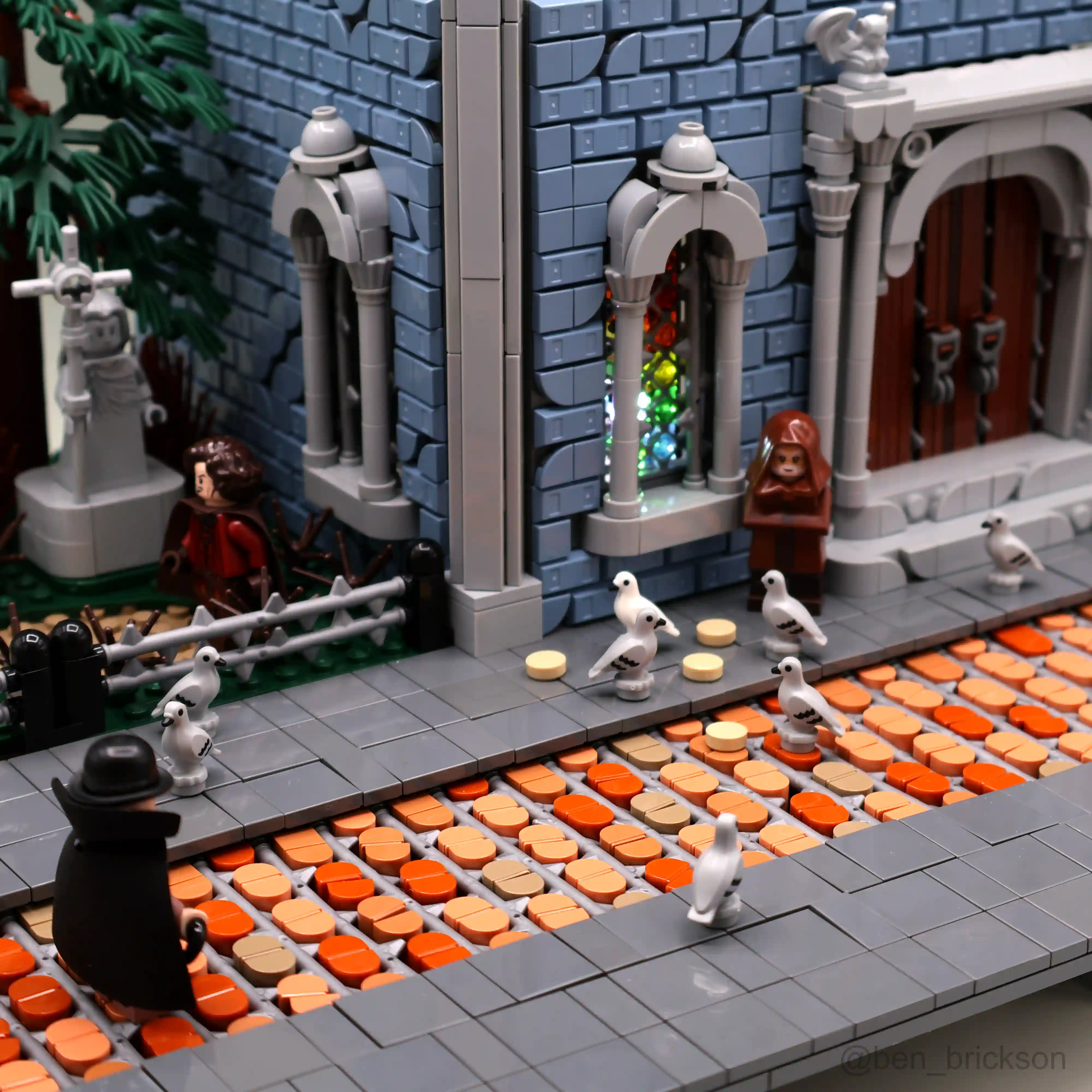 Ben created a custom lego gotchic street scene for the iron builder compeition
