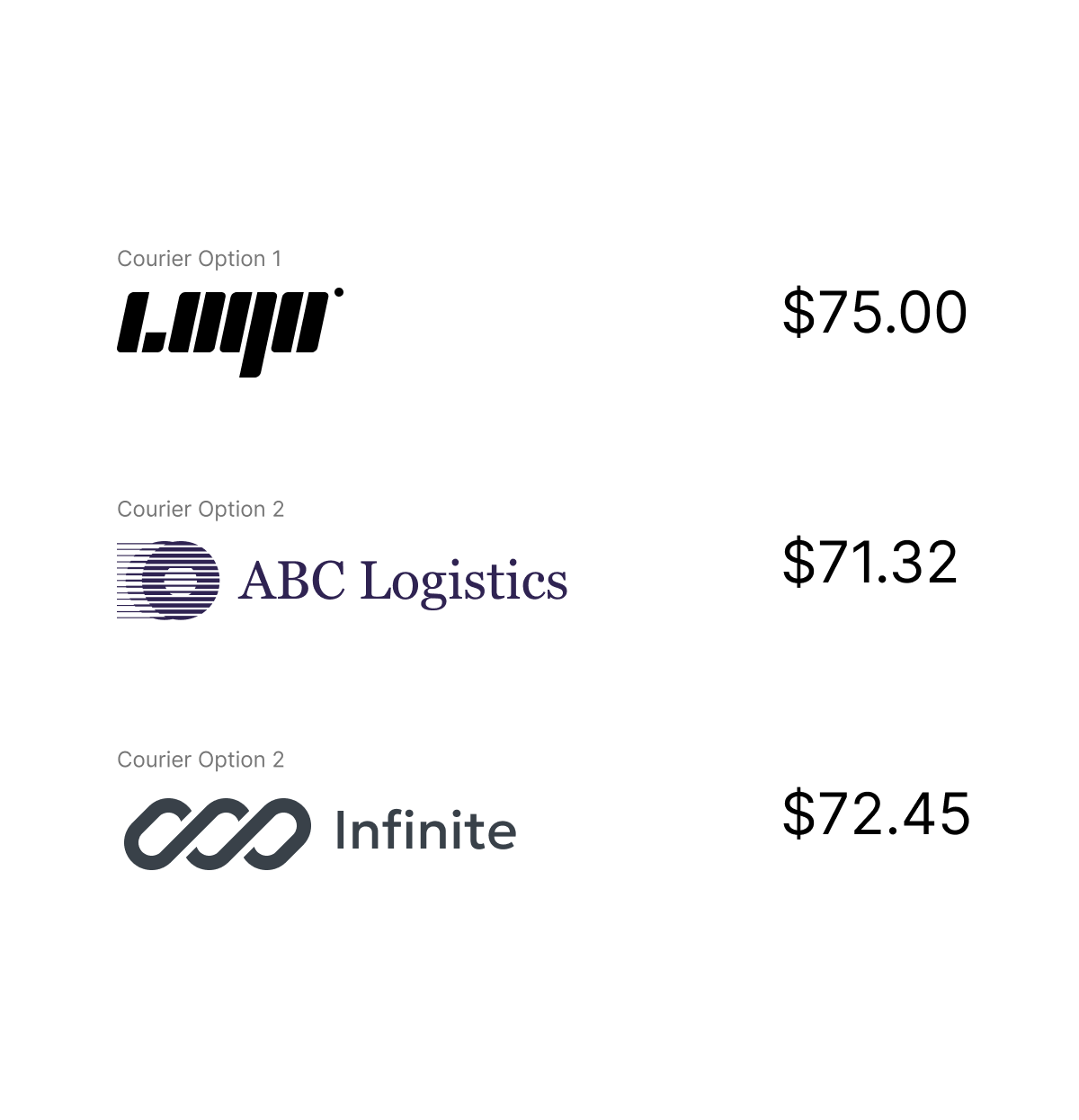 Nationwide courier providers example