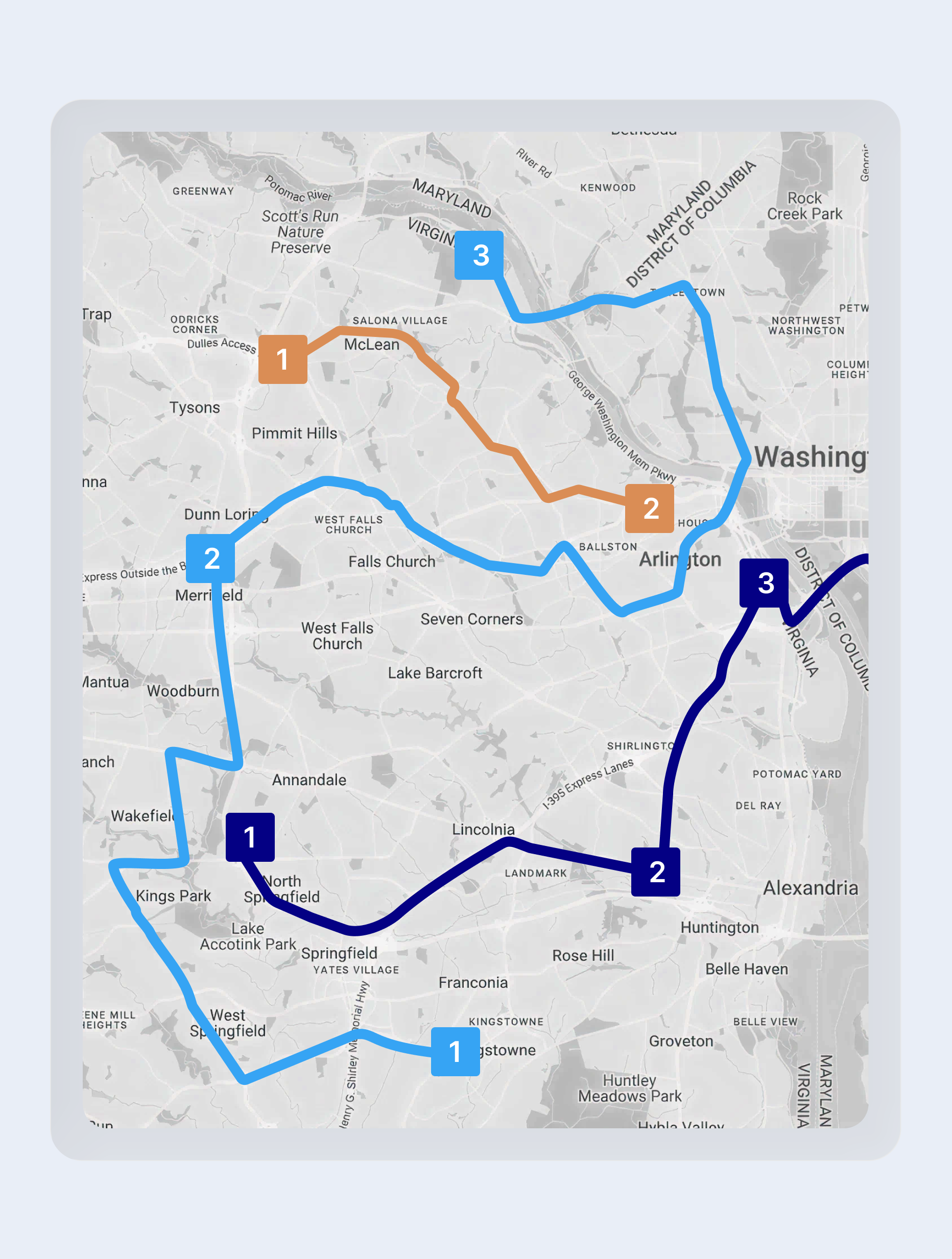 Live tracking of deliveries on the map