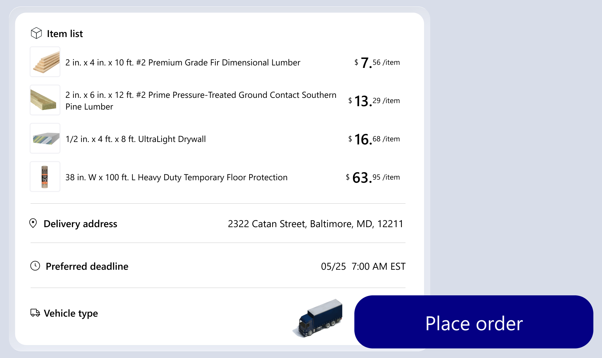 Aroom feature: Delivery process