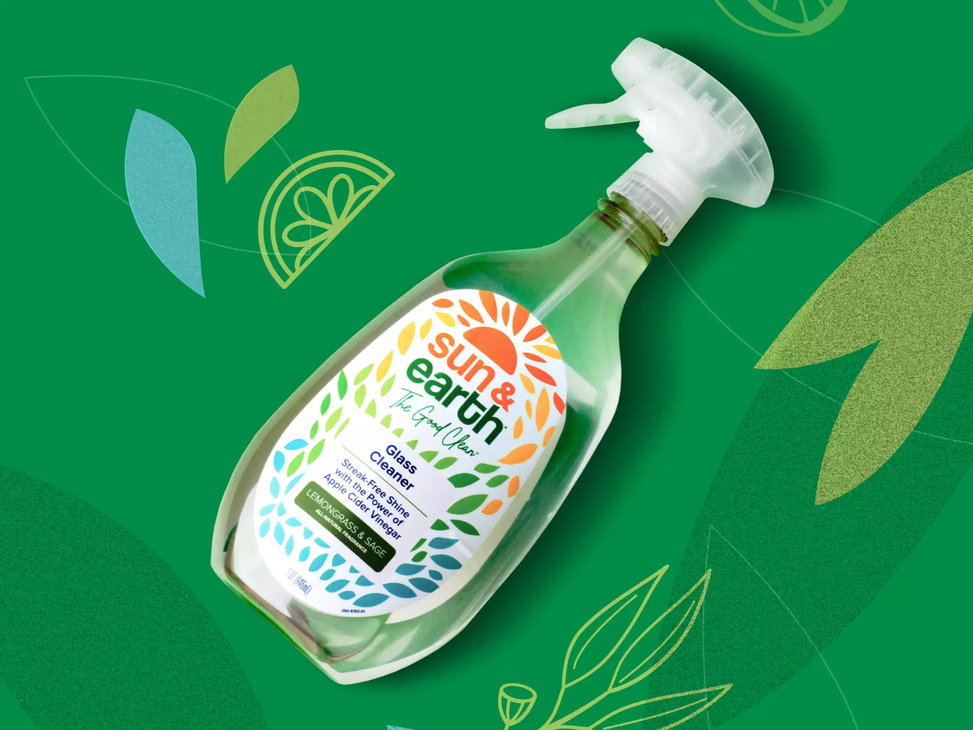 flat lay of cleaning bottle