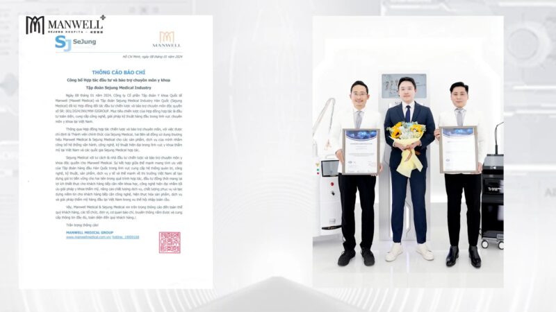 Viện trẻ hóa MANWELL và  Tập đoàn Sejung Medical Industry Hàn Quốc ký kết hợp tác chiến lược