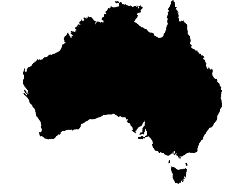 Black Silhouette of Australia
