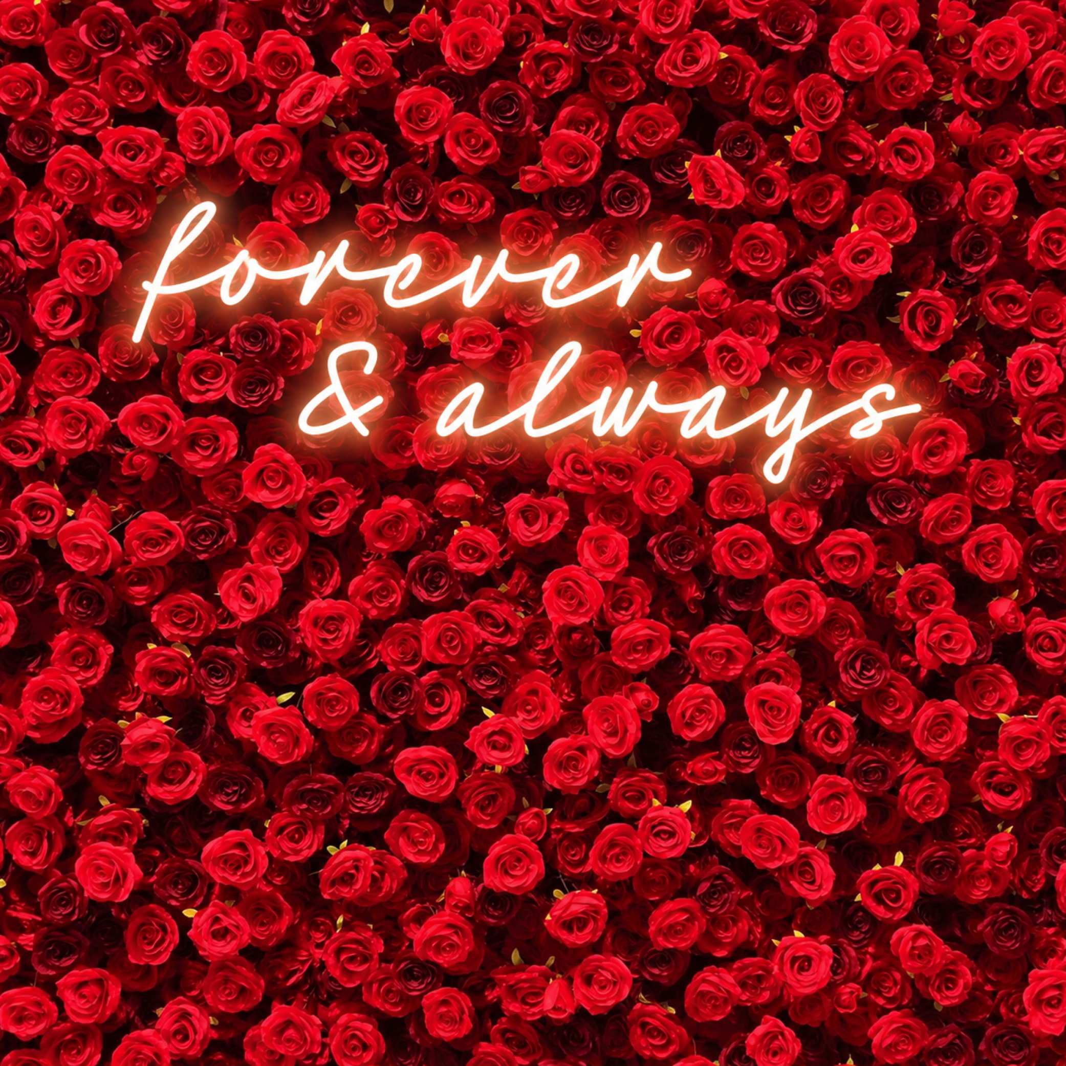 LaVinci warm white neon sign for wedding and event backdrop hire.