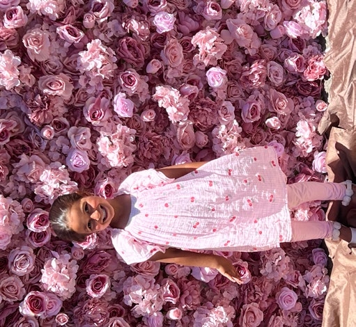 Blush Pink Flower Wall