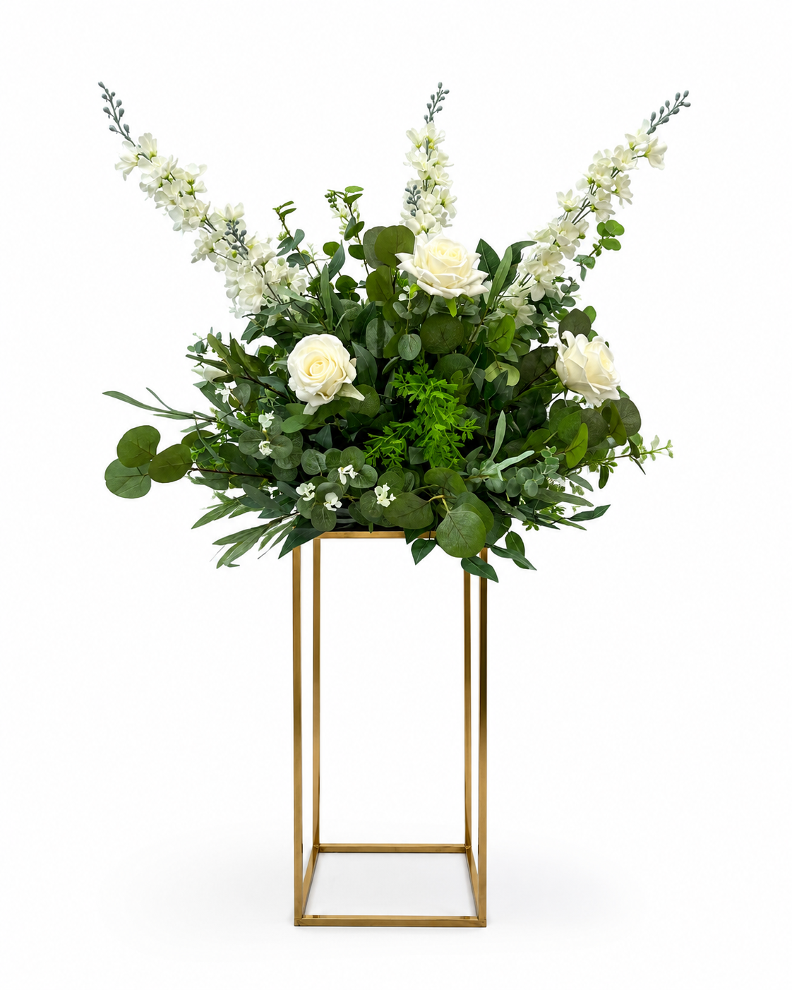 White & Green Floral Centerpiece