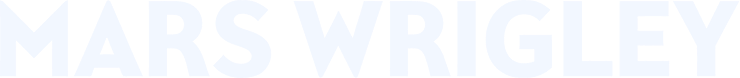 Mars Wrigley logo in bold white text on a transparent background.