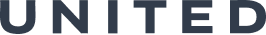 United wordmark logo in dark grey capital letters on transparent background.