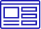 Icon representing a dashboard with a layout of a rectangle and three horizontal lines on the right.