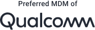 Qualcomm logo with the text 'Preferred MDM of Qualcomm' above it.