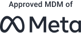 Approved MDM of Meta logo with Meta’s infinity symbol.