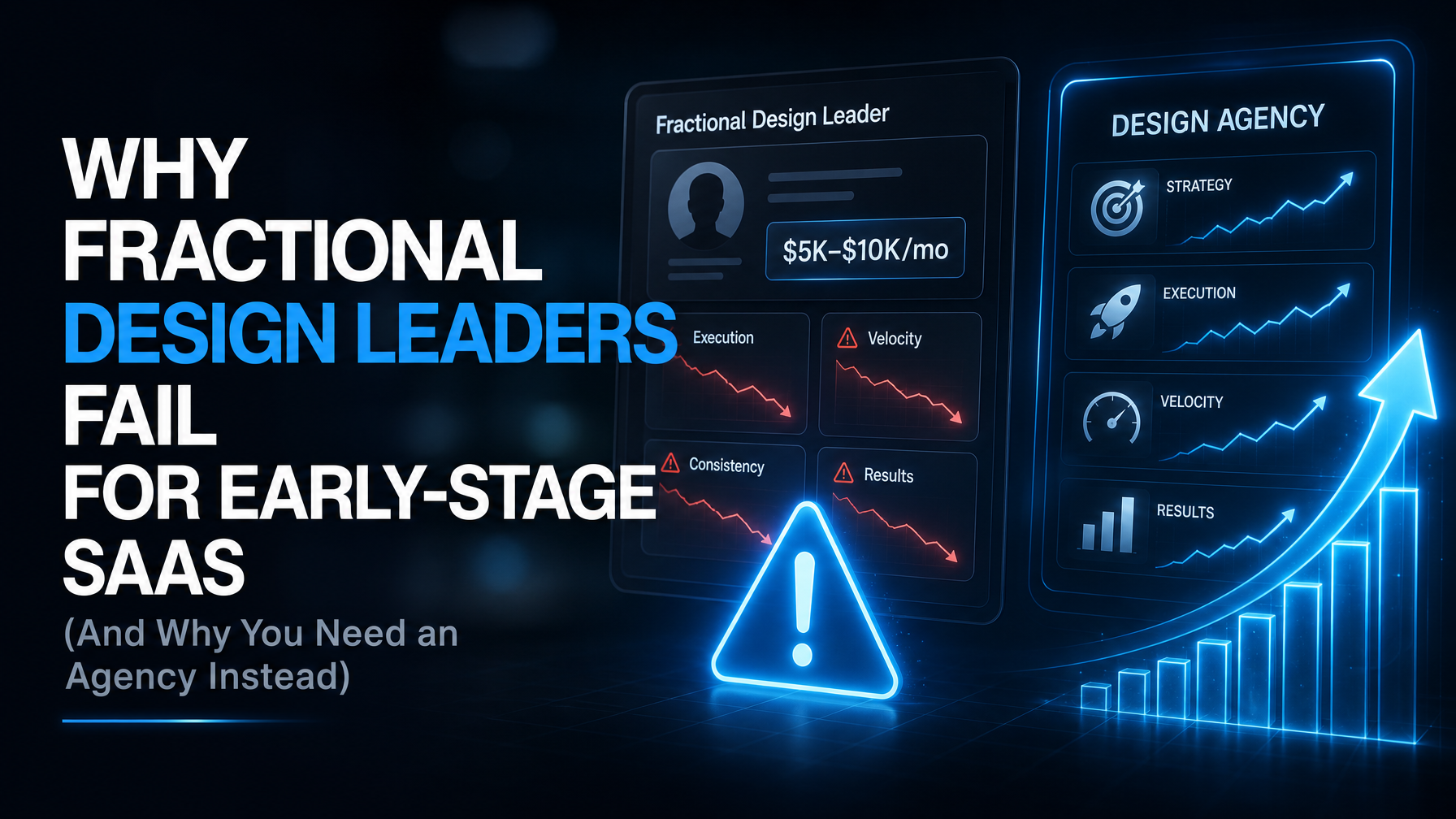 Why Fractional Design Leaders Fail for Early-Stage SaaS (And Why You Need an Agency Instead)
