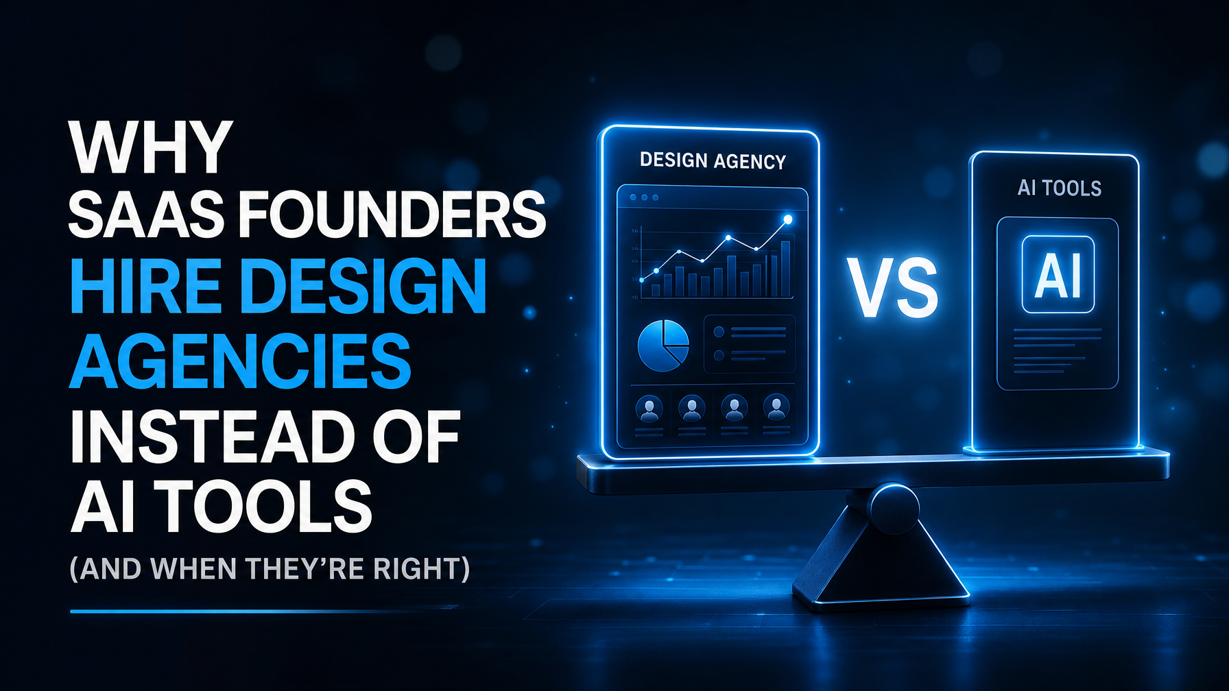 Why SaaS Founders Hire Design Agencies Instead of AI Tools (And When They're Right)