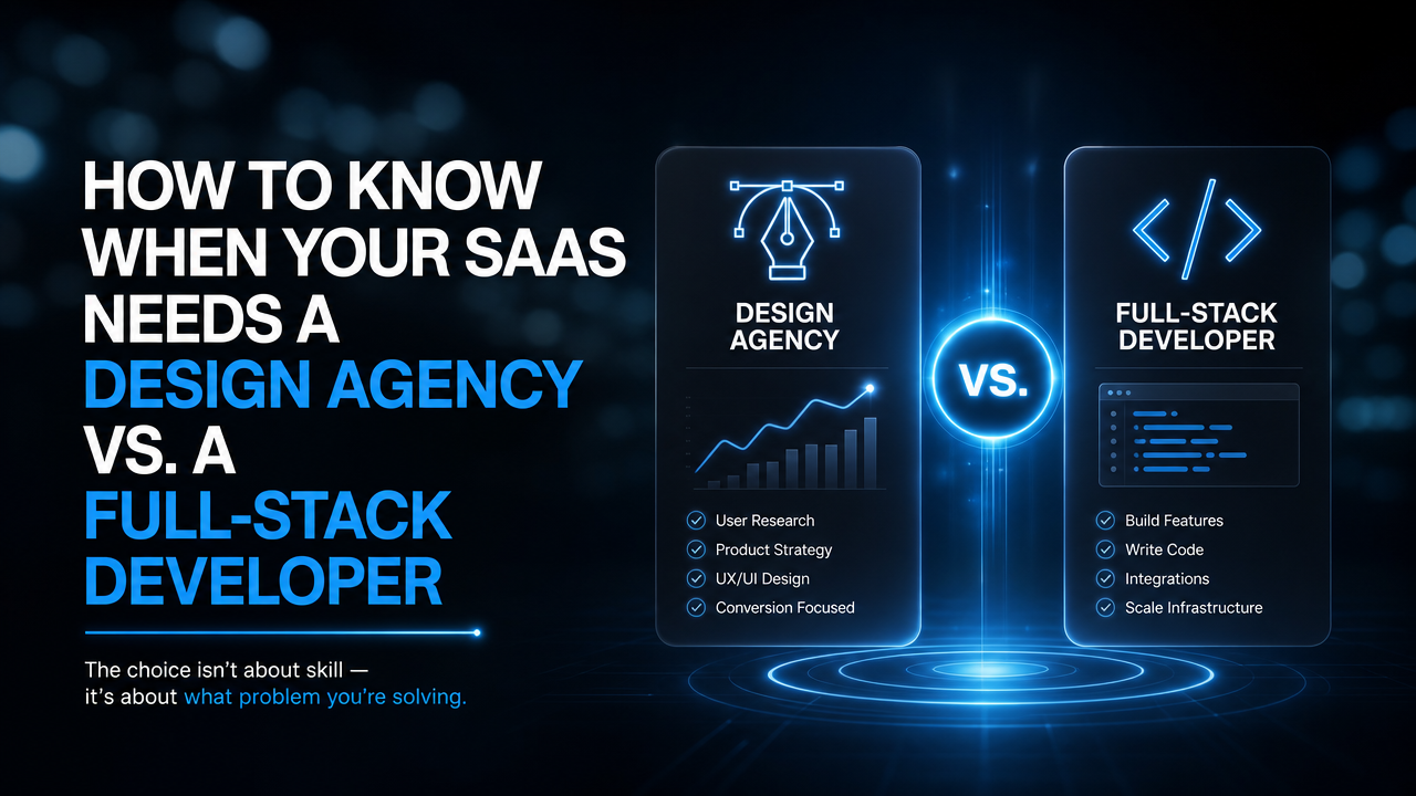 How to Know When Your SaaS Needs a Design Agency vs. a Full-Stack Developer