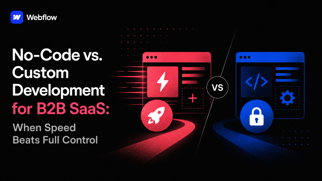 No-Code vs. Custom Development for B2B SaaS: When Speed Beats Full Control