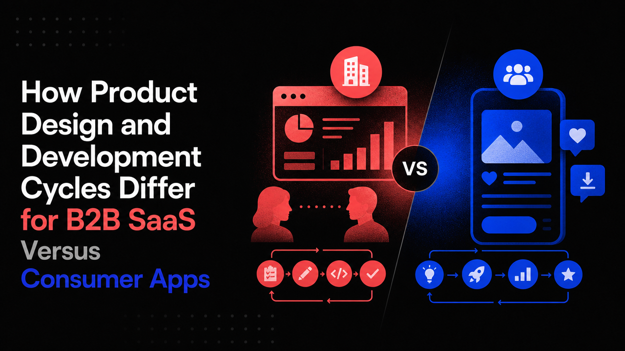 How Product Design and Development Cycles Differ for B2B SaaS Versus Consumer Apps
