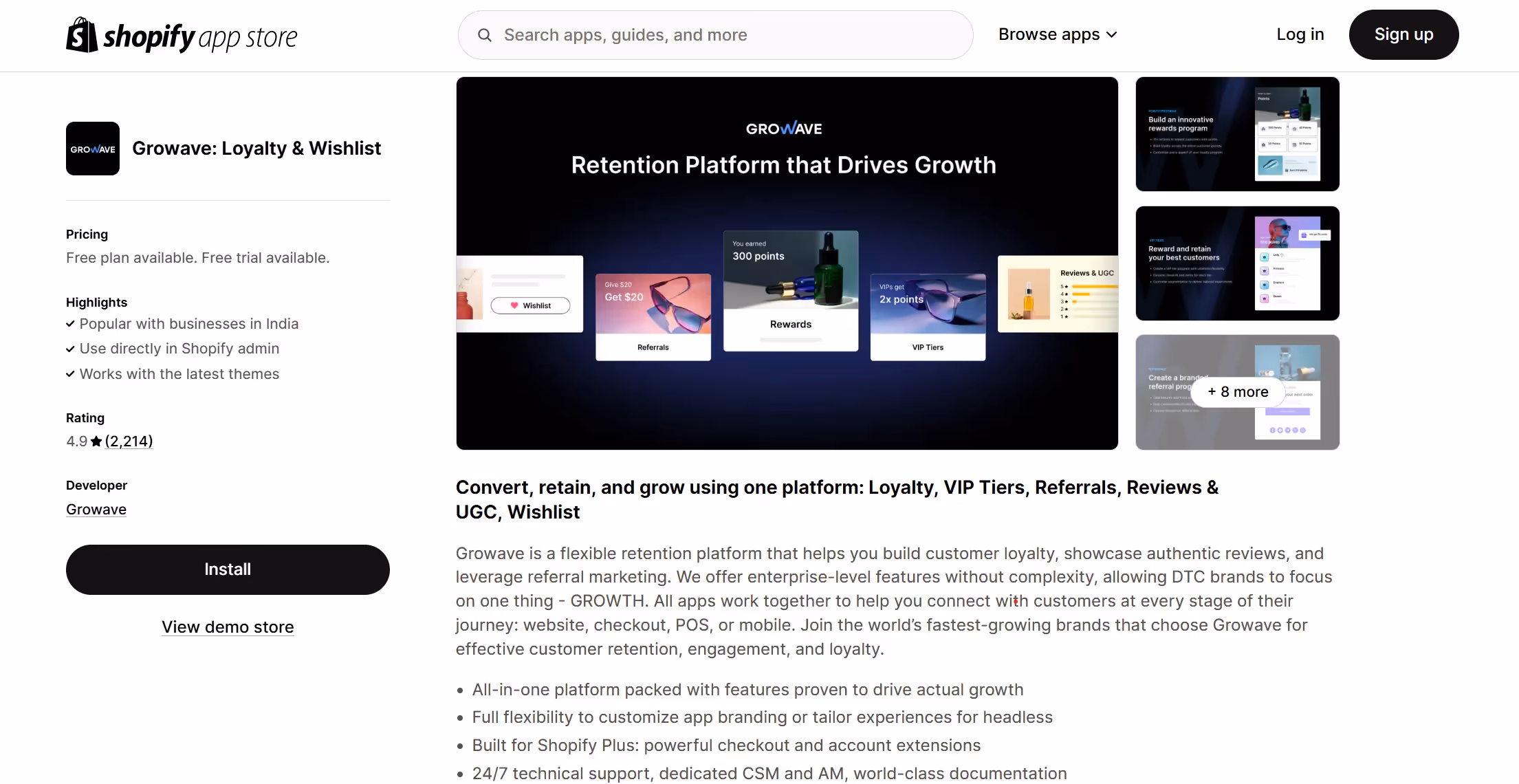Growave Loyalty, Rewards, Wishlist, and Reviews App for Shopify - Build customer loyalty with all-in-one retention platform.