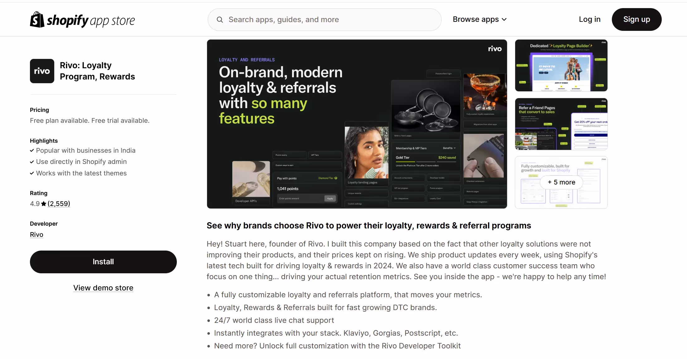Rivo Loyalty, Referral, and Rewards App for Shopify - Customize loyalty experiences with modern, mobile-first solutions