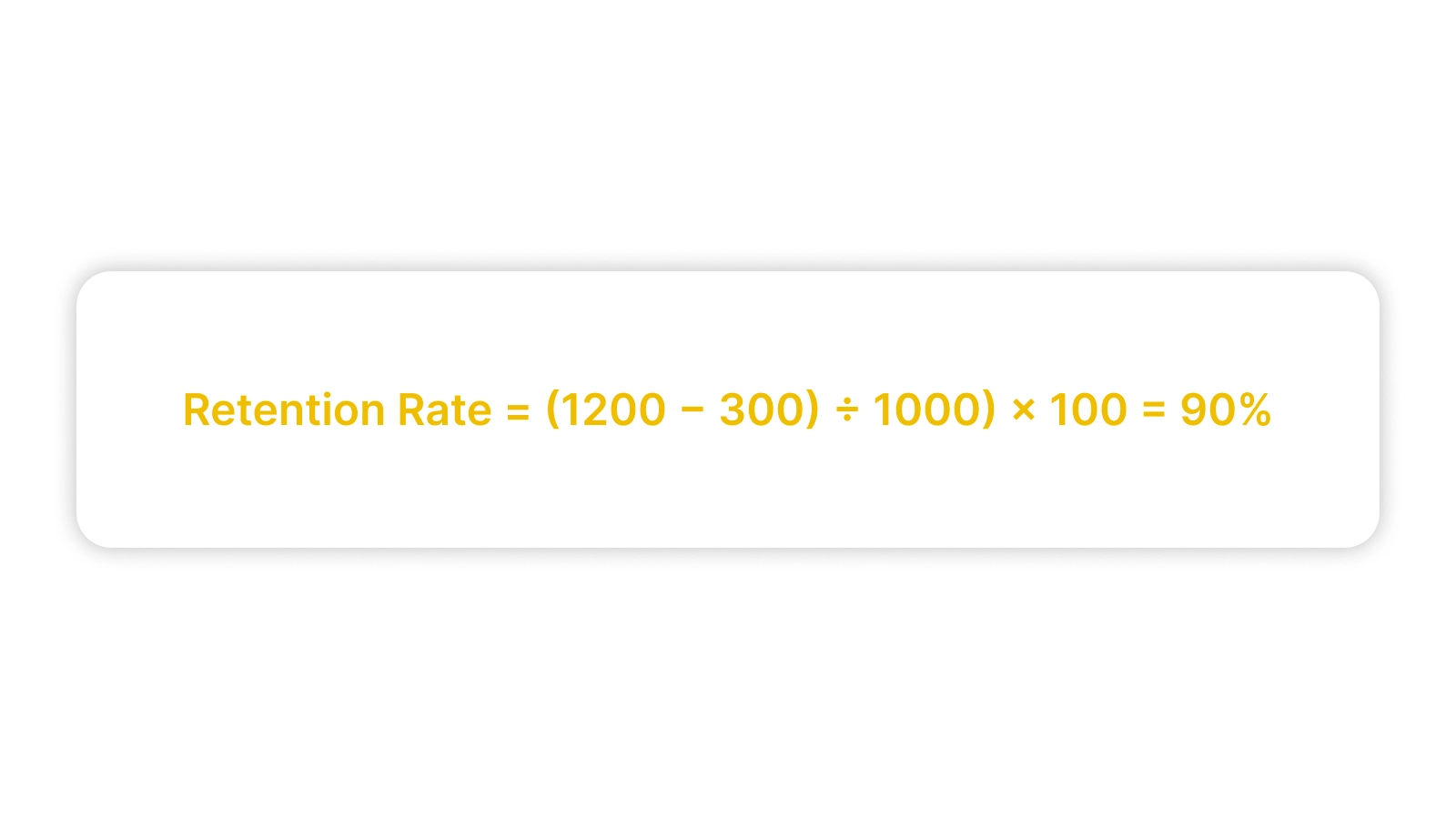Retention Rate calculation Formula