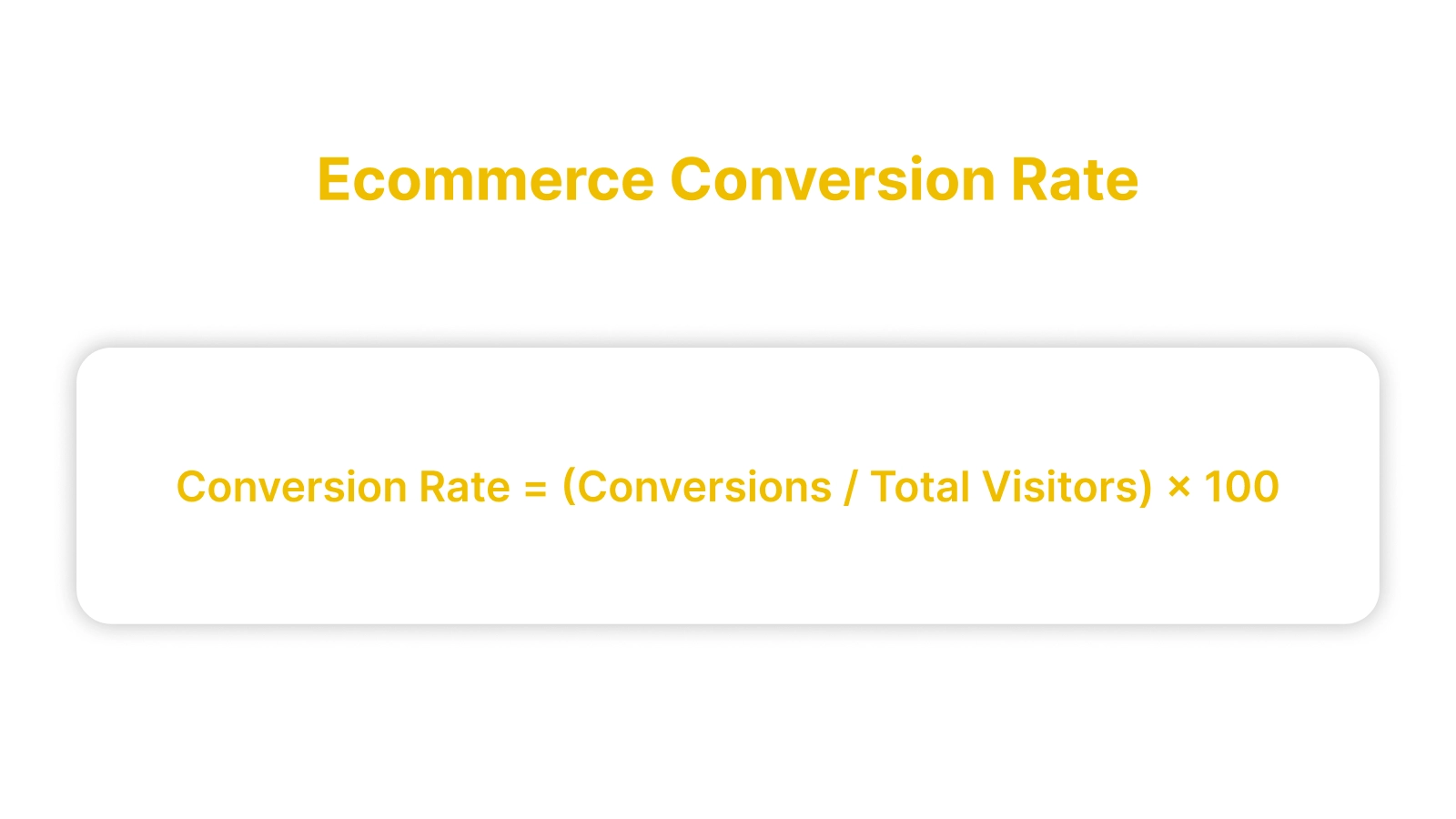 Ecommerce Conversion Rate