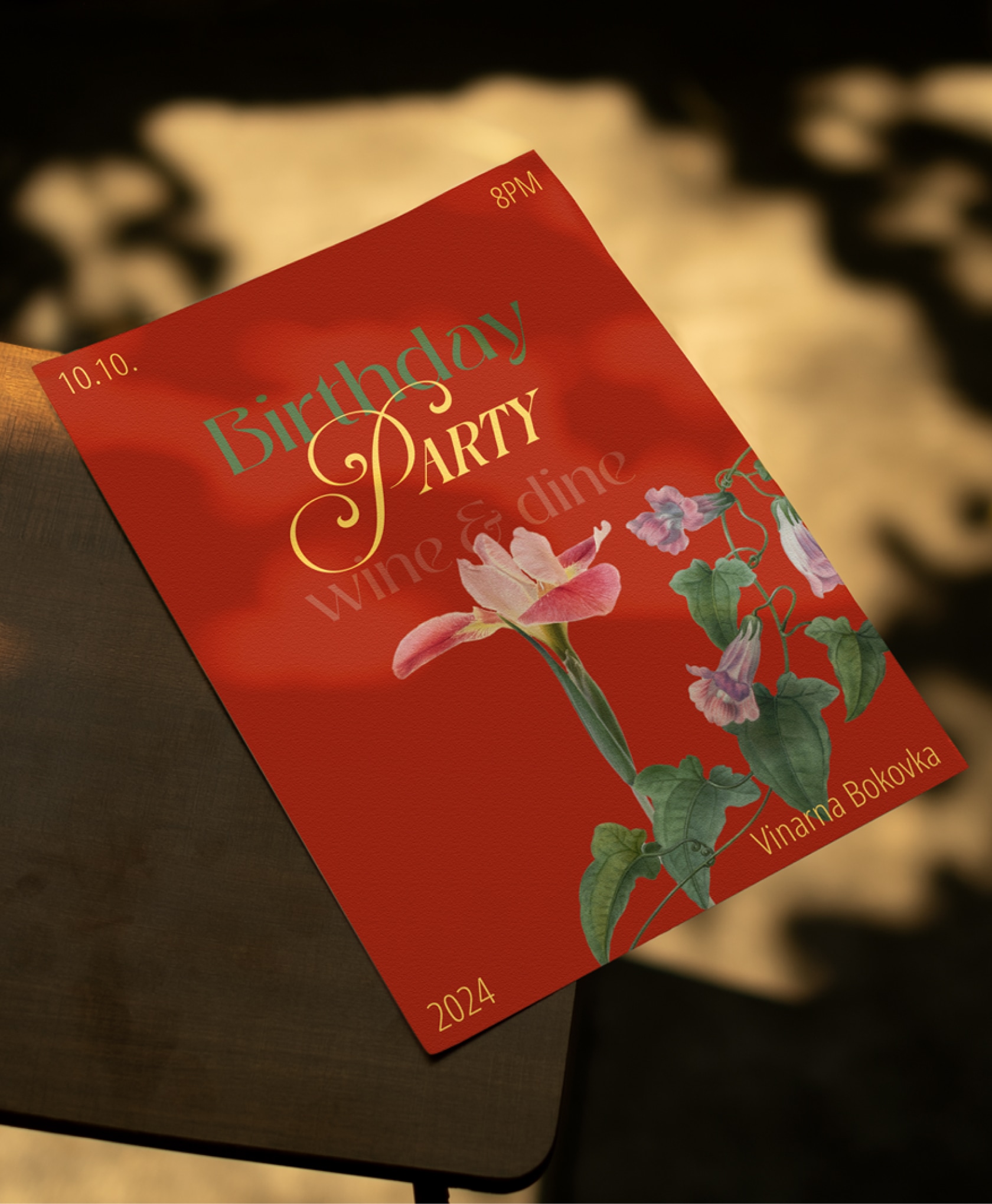 This is an image of a party invitation poster.