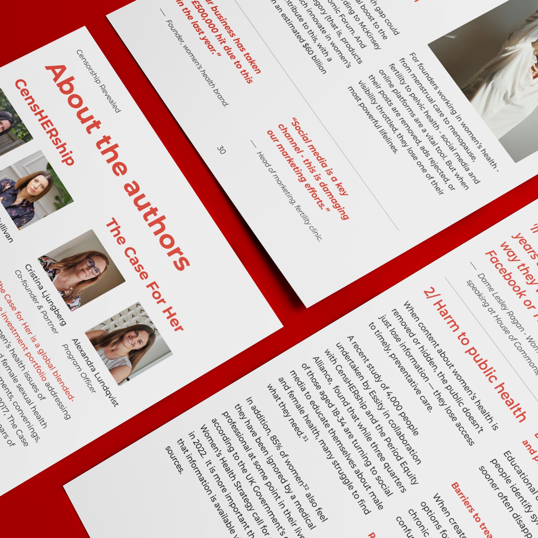 CensHERship white paper design examples.