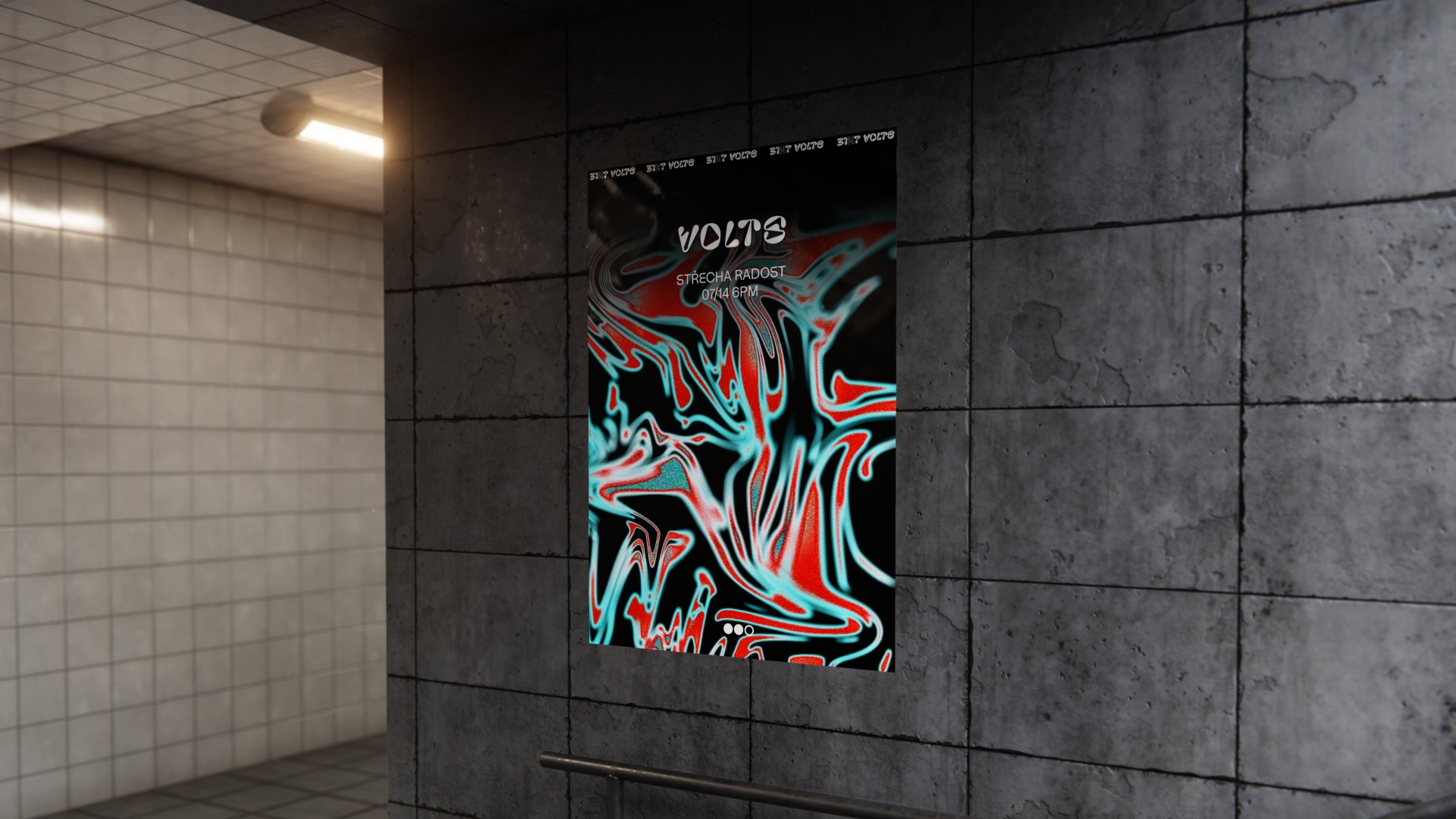 Volts party poster design.