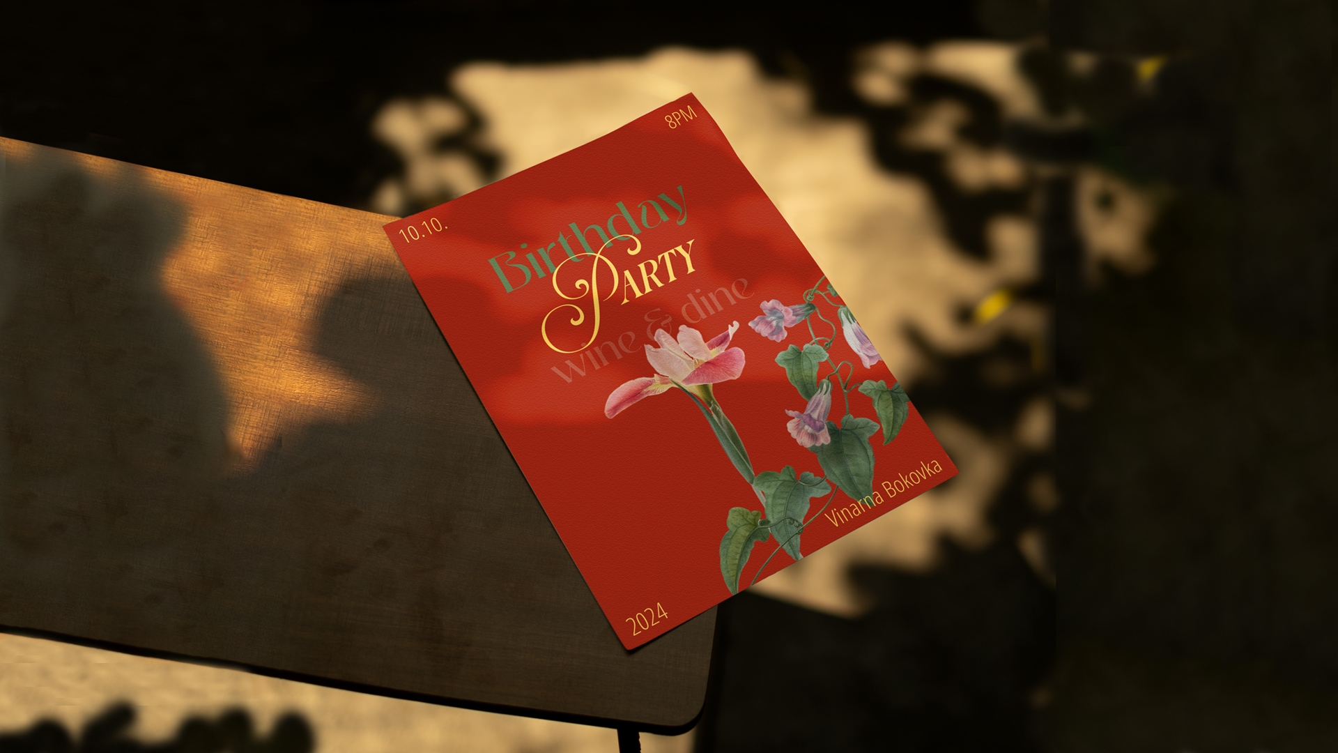 Personal style design of an event invitation. 