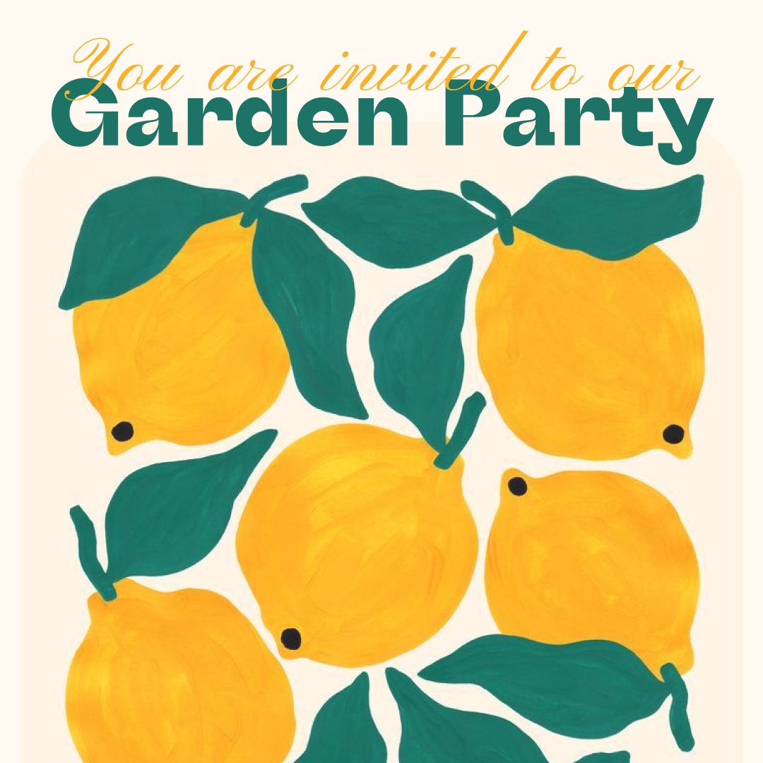 Personal style design of an event invitation. 