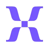 Mixpanel logo with a stylized purple x-shape composed of four curved segments around a central square.