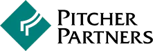 Pitcher Partners logo with stylized letter P inside a teal diamond shape.