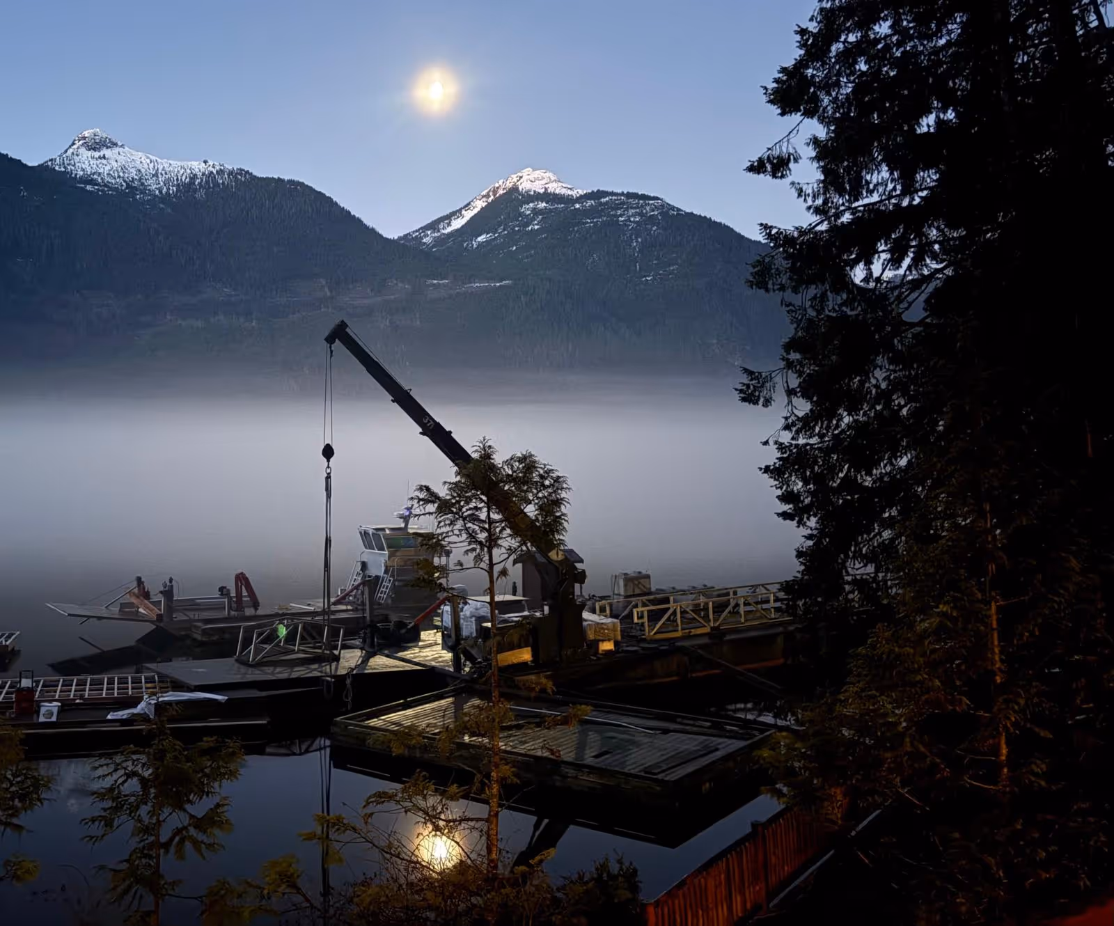 Aluminum dock delivery and installation by CoastMetalWorks in British Columbia