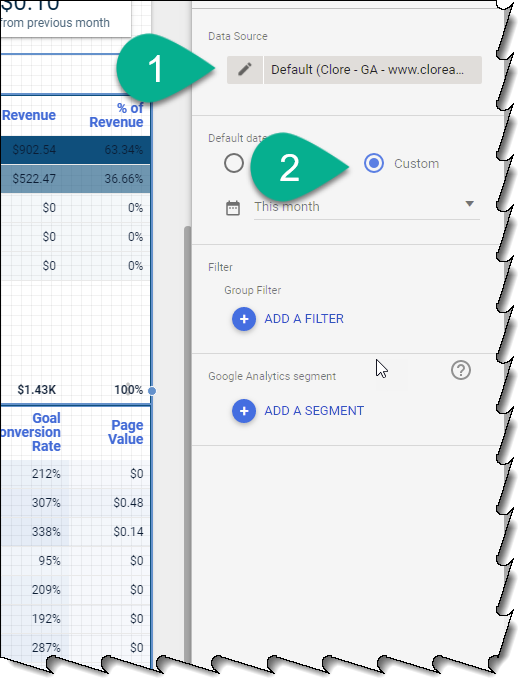 Highlight of Date Range selection in Google Data Studio