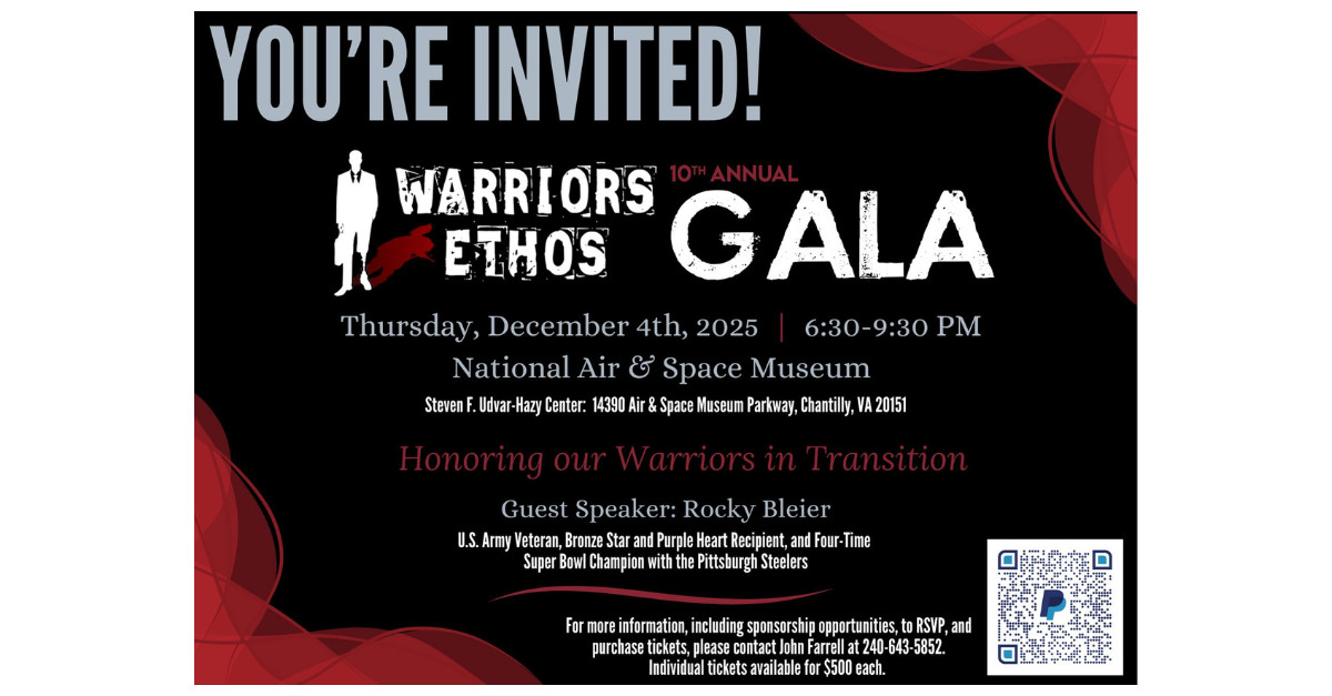 Join Hypori at the 10th Annual Warriors Ethos Gala on December 4 in Chantilly, VA