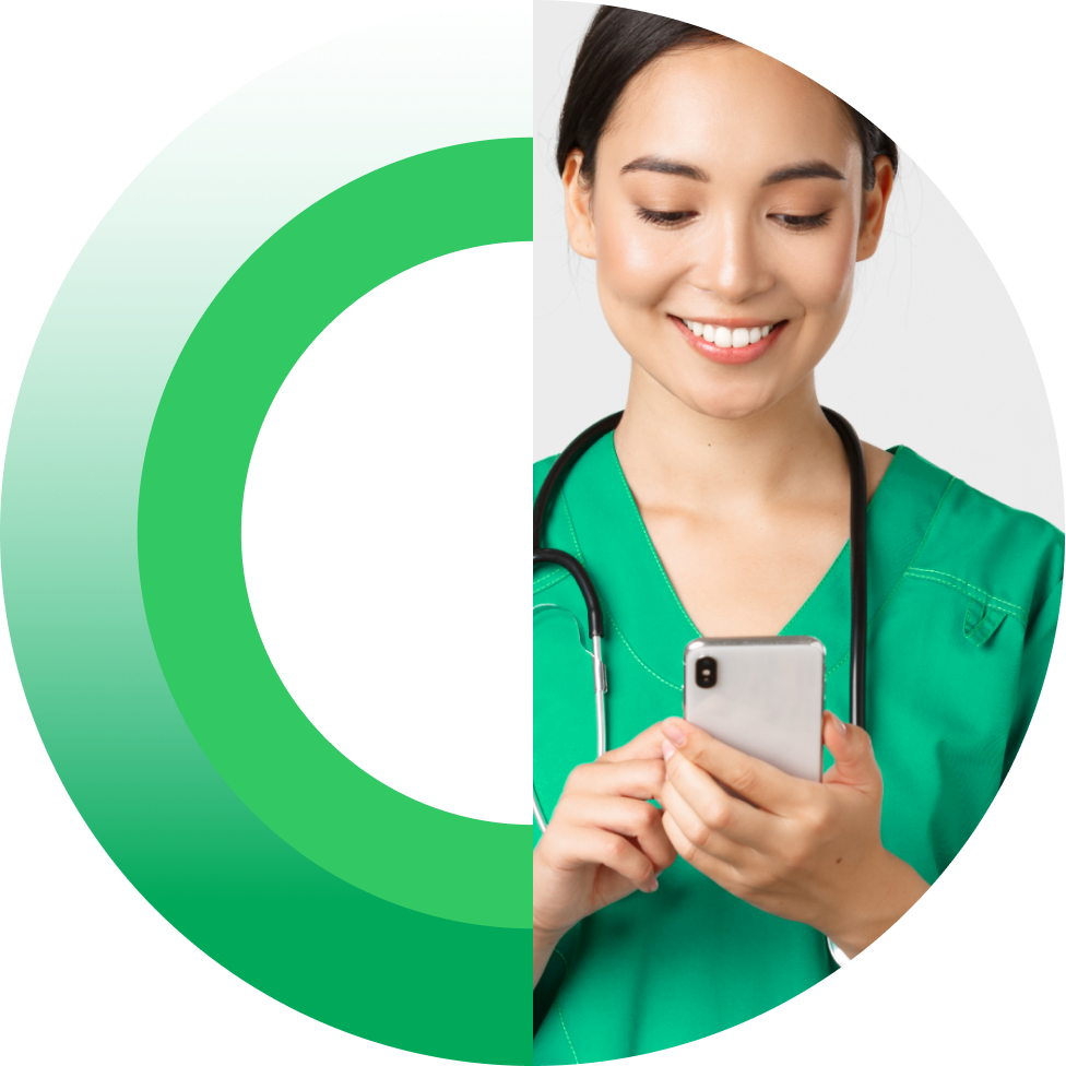 Uma imagem de médica.