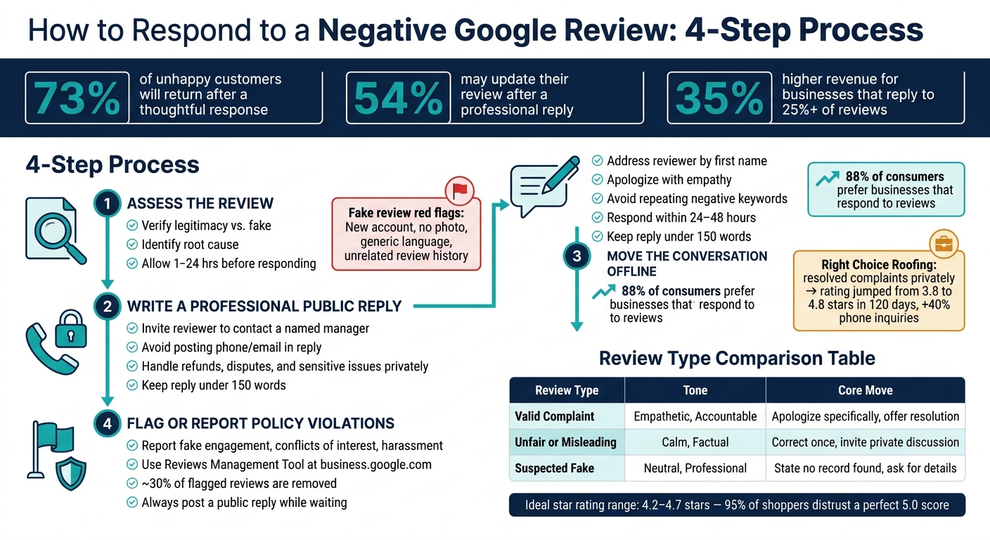 How to Respond to a Negative Google Review: 4-Step Process