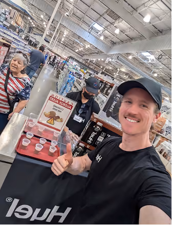 a man taking a selfie in a store