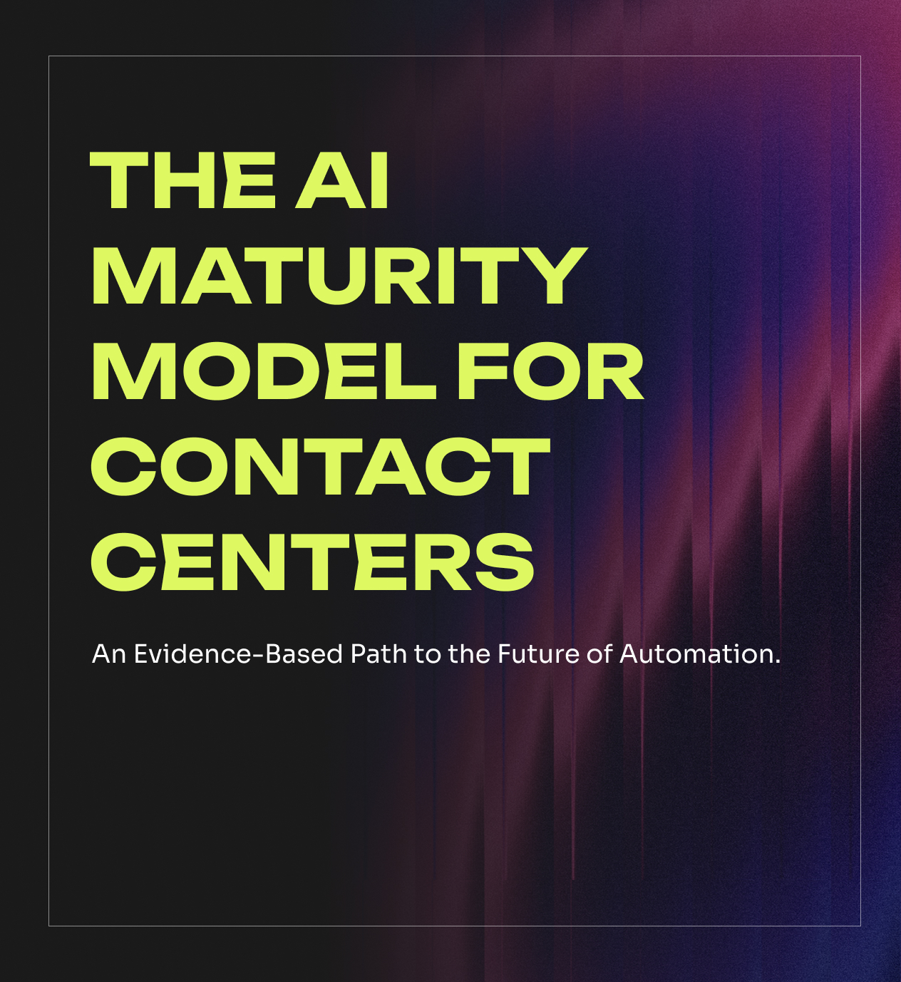 Cover image for AI Maturity Model for contact centers