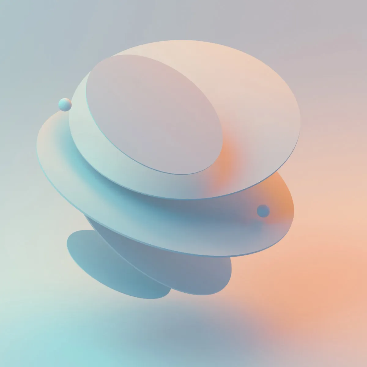Abstract 3d floating circles