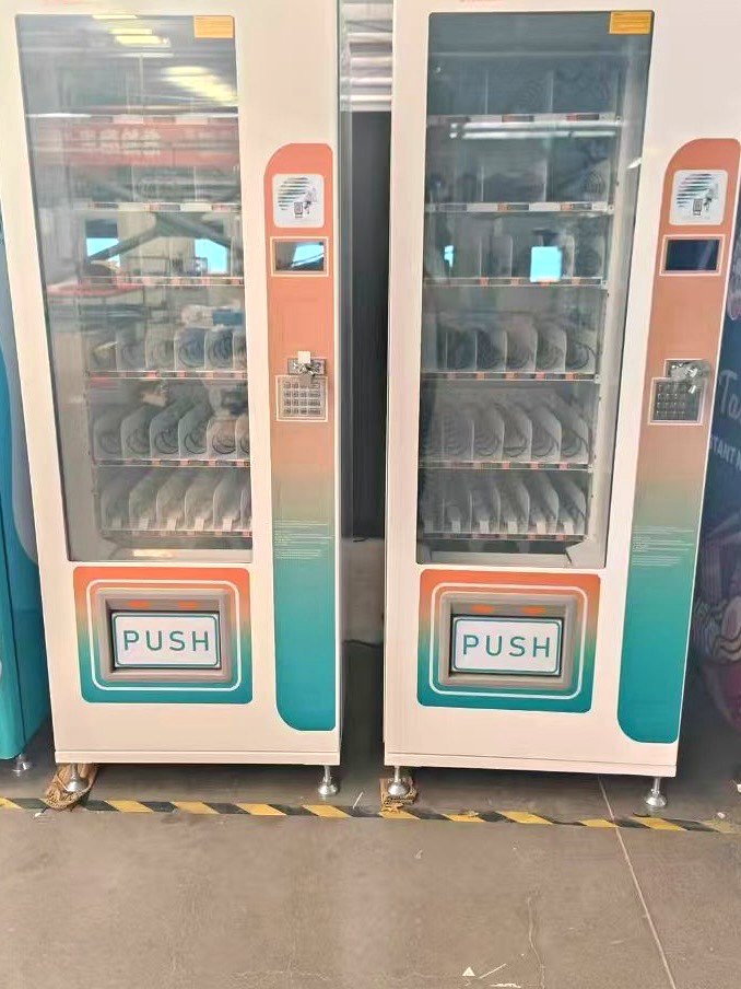 Coastal Vending 3-foot 30-slot keypad vending machine with custom branded wrap