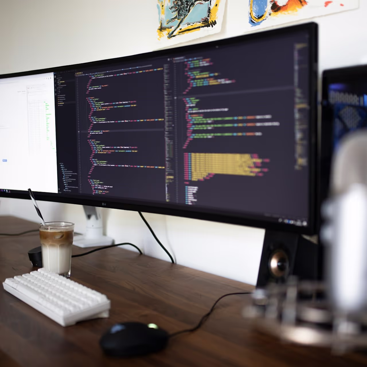 computer screen during web development