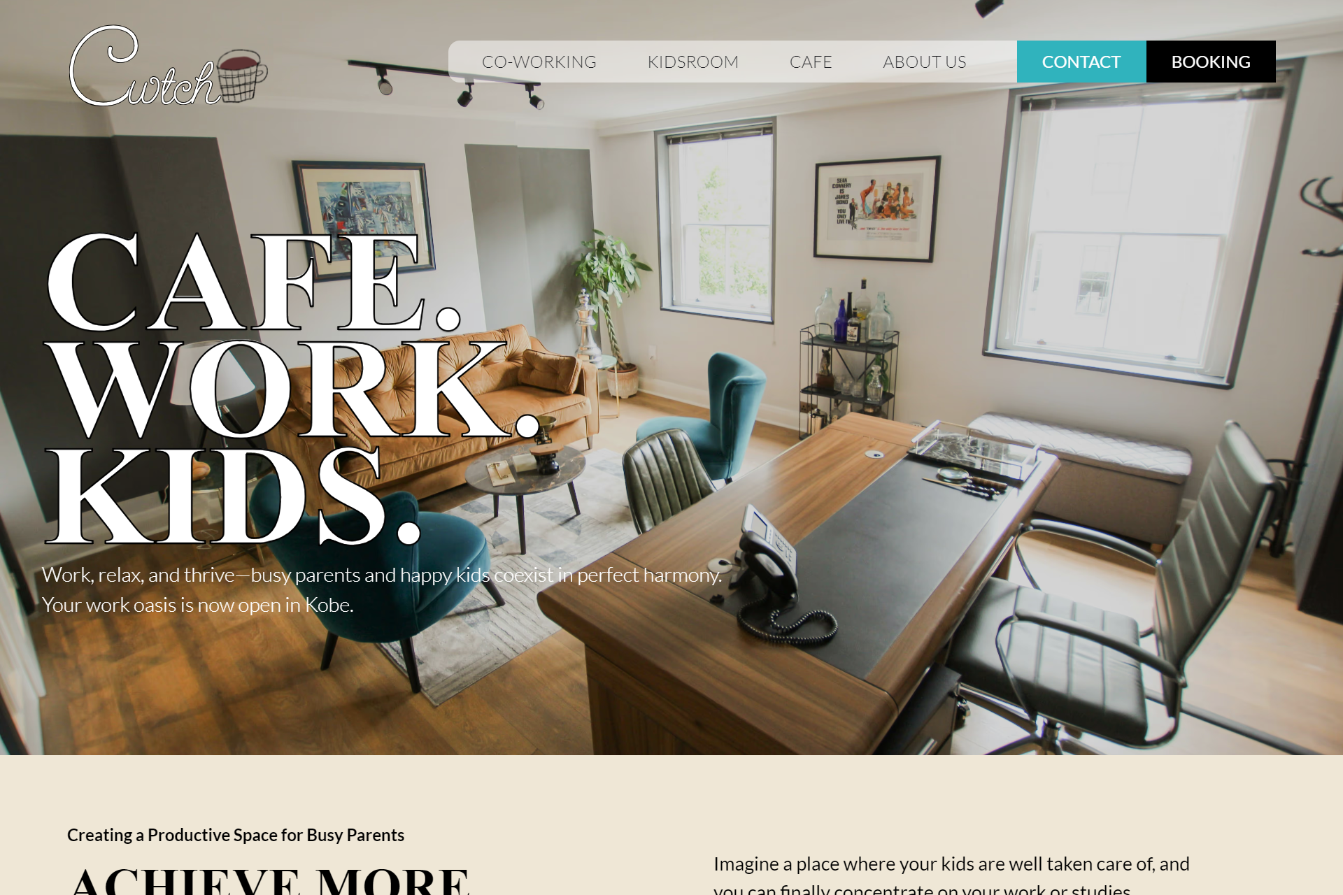 Image of the home page of CWTCH website