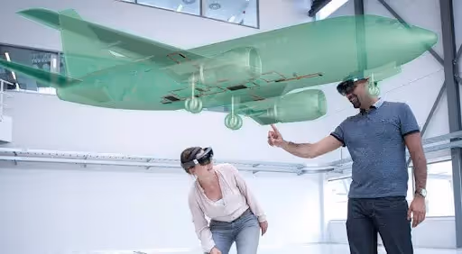 3D aircraft models in the AR environment