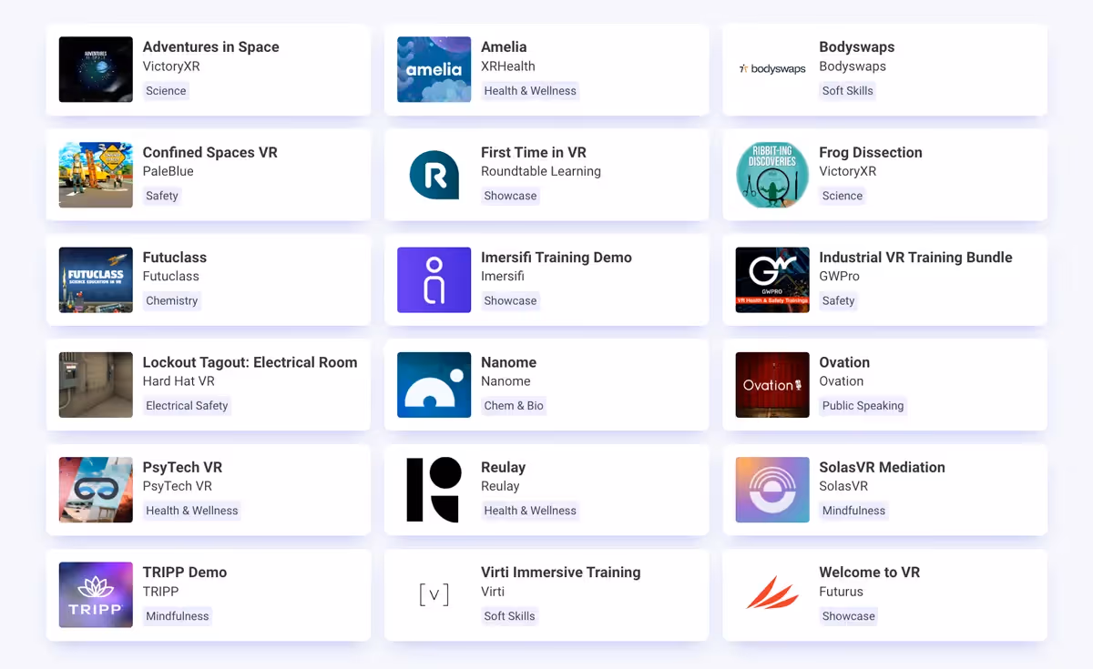 Multiple demo apps on ArborXR