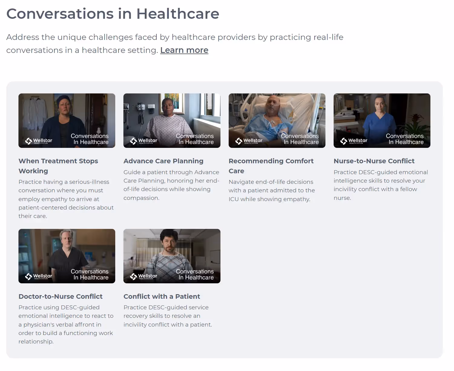 converations in healthcare